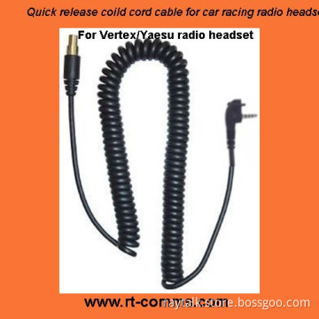 Vertex Standard Coil Cord Cable for Vertex Race Headset/Vertex Two Way Radio Headset